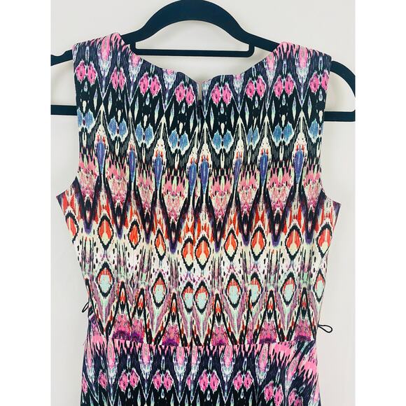 Signature Darby Women's Sleeveless Multi-Color Dress Size 4 Vibrant Print - Picture 6 of 8